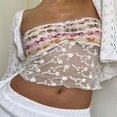 thumbnail image 3 of Hauts Tube Sans Bretelles en Dentelle Transparente pour Femmes, Bandeau d'Été Sans Manches, 3 of 5