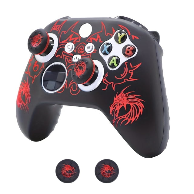 Funda de silicona para mando, compatible con los mandos de Xbox Series X/S, con acabado suave al tacto y protectores para los joysticks