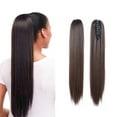 thumbnail image 2 of Épingle à Cheveux Mode Extension de Cheveux Pince Queue de Cheval Perruque Longue Brun Foncé Extensions de Cheveux Humains Perruque pour, 2 of 7
