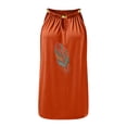thumbnail image 4 of Halter Neck Dresses for Women Casual Solid Color Sleeveless Dress Sexy Keyhole T Shirt Dresses Feather Print Tank Dress, 4 of 4