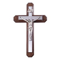Christian Brands 13" H Walnut Sick Call Crucifix Set