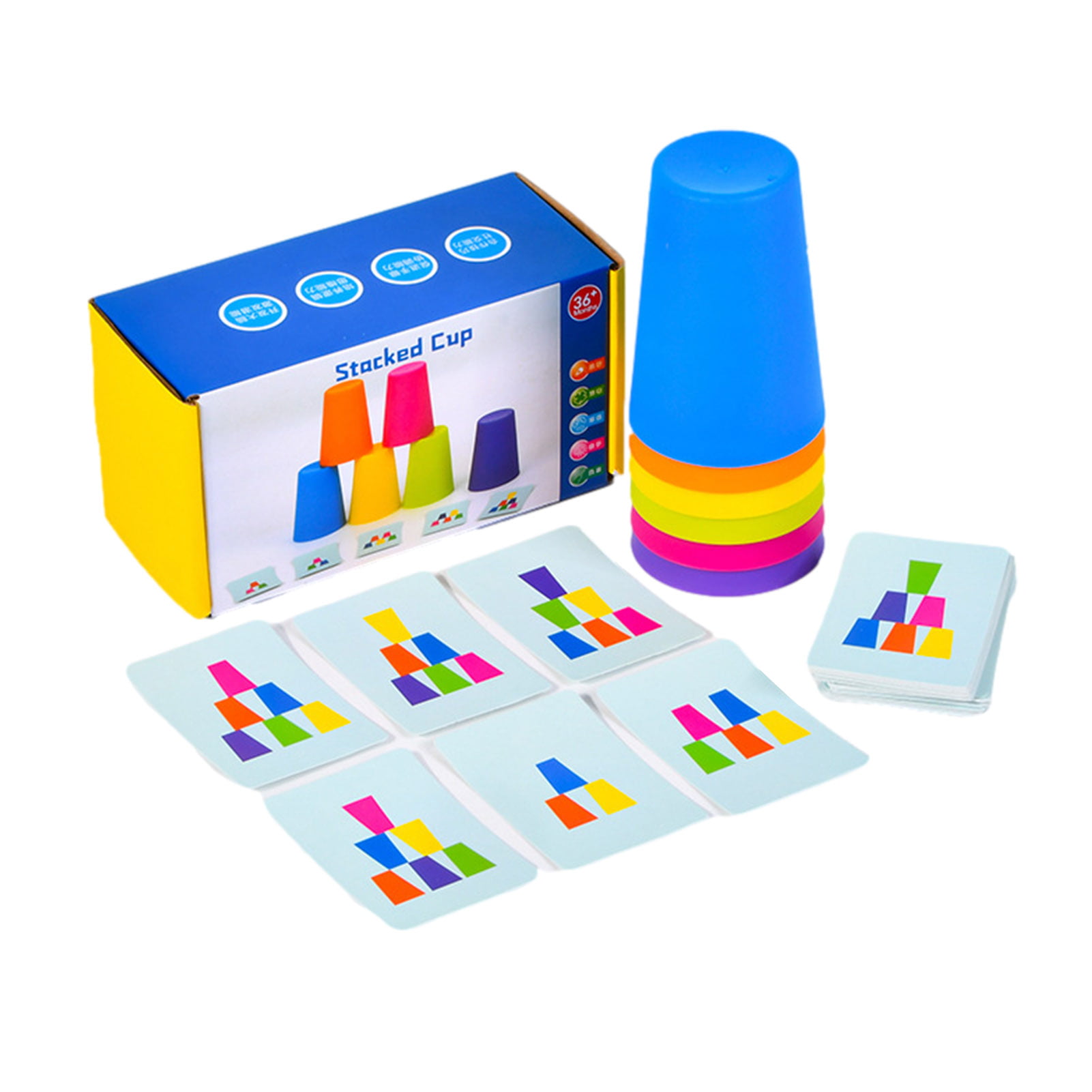 analyse Vervolg kanaal Shzons Stacking Puzzle Fast Stacking Cups Game Stacking Puzzle Toy Set for  Children - Walmart.com