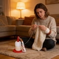 thumbnail image 5 of Portable Wrist Yarn Holder for Knitting Crocheting Craft Yarn Dispenser with Rotating Spindle Hands Free Yarn Guide for Travel On The Go Crafting Accessory （Red）, 5 of 8
