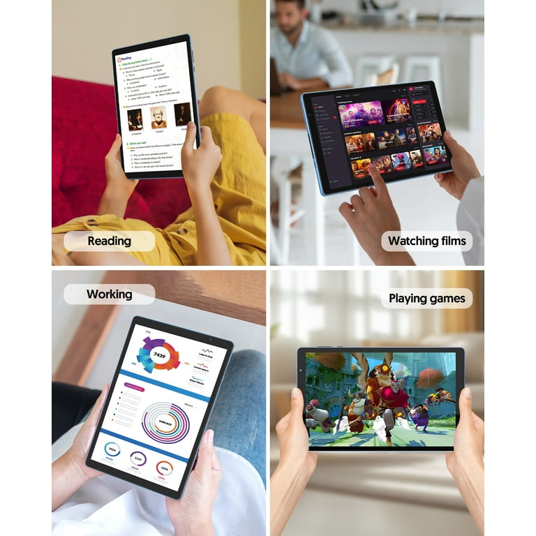 Android 14 Tablet 10 inch Tablets, 4GB+32GB+1TB Expandable, Quad