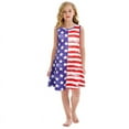 thumbnail image 2 of Benylion Girls 4th of July Dresses Independence Day Dresses American Flag Sleeveless Patriotic Dresses for 7-8 Years, 2 of 6