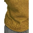 thumbnail image 3 of DYMADE Women Half High Collar Solid Color Twist Knit Sweater Raglan Sleeve Top, 3 of 4