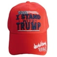 thumbnail image 5 of I Stand With Trump Signature 2024 Red Adjustable Embroidered Cap Hat, 5 of 6