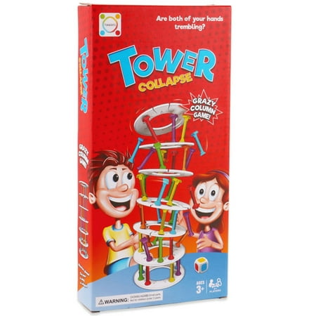 Bowake Wobbly Tower Collapse Game Stacking Column Board games Challenge Funny Game (Best Funny Board Games 2019)