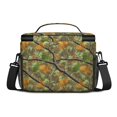thumbnail image 3 of Camo and Oak Green Pattern Insulated Lunch Box for Women Men, Medium Leakproof Cooler Bag with Adjustable Strap, 10"x6.7"x8", 3 of 6