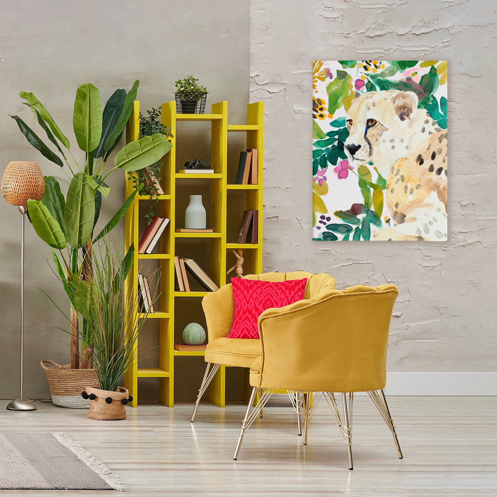Stupell Industries Garden Plants Leopard Canvas Wall Art, design by Lanie Loreth