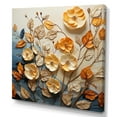 thumbnail image 2 of Designart "Leaves In The Breeze With Gold And Orange" Leaves Canvas Wall Art, 2 of 7