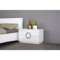 thumbnail image 2 of 30" High Gloss Modern White Two Drawer Nightstand, 2 of 5