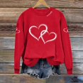 thumbnail image 5 of Tweang Valentine's Day Sweatshirt for Women Long Sleeve Shirts Women Fall Tops Woman Sweatshirt Women's Fall Tops Crewneck Sweatshirts Women's Workout Tops Gray Xl, 5 of 7