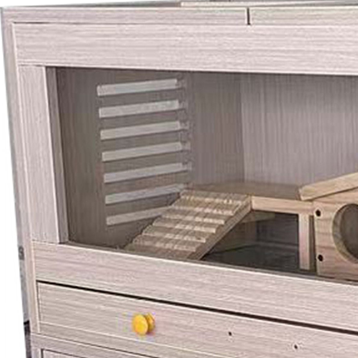 Faitaliicy Hamster Cage With Storage Cabinet & Drawer Hamster Habitat Cage With Openable Top & Easy View Acrylic Panels Small Animal Cage For Guinea Pig Gerbil Hedgehog Rat
