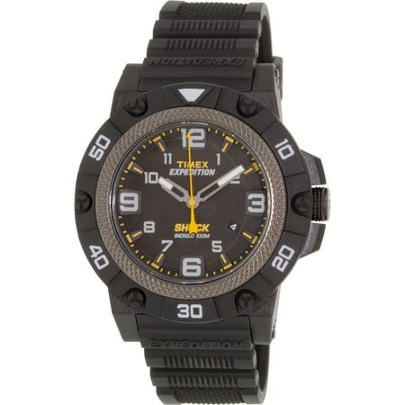 Black Rubber Watch - Timex Men's Expedition TW4B01000 Black Rubber Analog Quartz Sport Watch