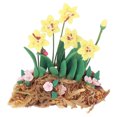 thumbnail image 2 of Mini planta en maceta 1:12, bonitas flores amarillas vívidas y realistas, bonsái en miniatura para casa de muñecas, decoración de juguetes para niños, regalo, 2 of 9