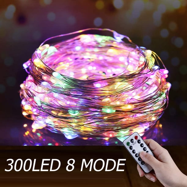 Lámpara Lámpara de hadas LED de Navidad Control remoto Cortina Cadena de luces (Gancho) (Luz de color) Ndcxsfigh Nuevos Originales