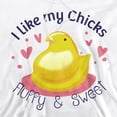 thumbnail image 2 of Easter I Like My Chicks Fluffy and Sweet Adult Pull-Over Hoodie, White, Large, 2 of 5