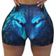 thumbnail image 2 of Fotbe Futuristic Blue Light Wolf Shorts Sin Costuras – Shorts Deportivos de Cintura Alta para Mujer, Elásticos para Gimnasio, Yoga, Running o Ciclismo-X-Large, 2 of 8