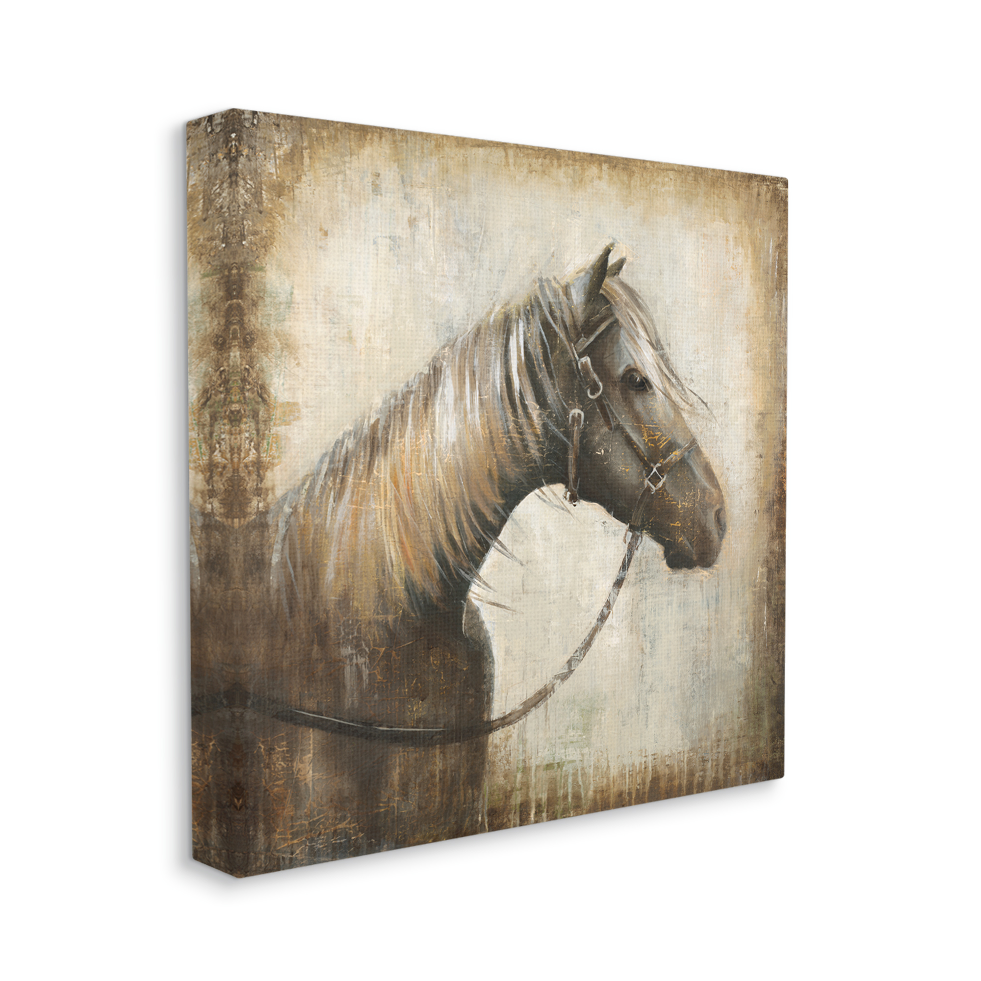 Stupell Industries Vintage Horse Painting Animals & Insects Painting Gallery Wrapped Canvas Print Wall Art, 36 x 36