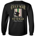 thumbnail image 4 of Fair Game Proud Veteran Gulf War Always Remember Long Sleeve Shirt-Black-Small, 4 of 5
