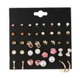 thumbnail image 2 of 20 pares de pendientes de tuerca, flecha , bor, triángulo, circonita cúbica, joyería colgante, hipoalergénica, libre de alergias Hugo Aretes colgantes para mujer, 2 of 9