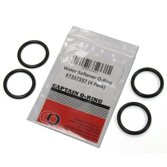 4 Pack Water Softener O-Ring Seal 7337597 7311127, WS03X10072 for Bypass Valve on EcoPure, GE, Northstar, Sears
