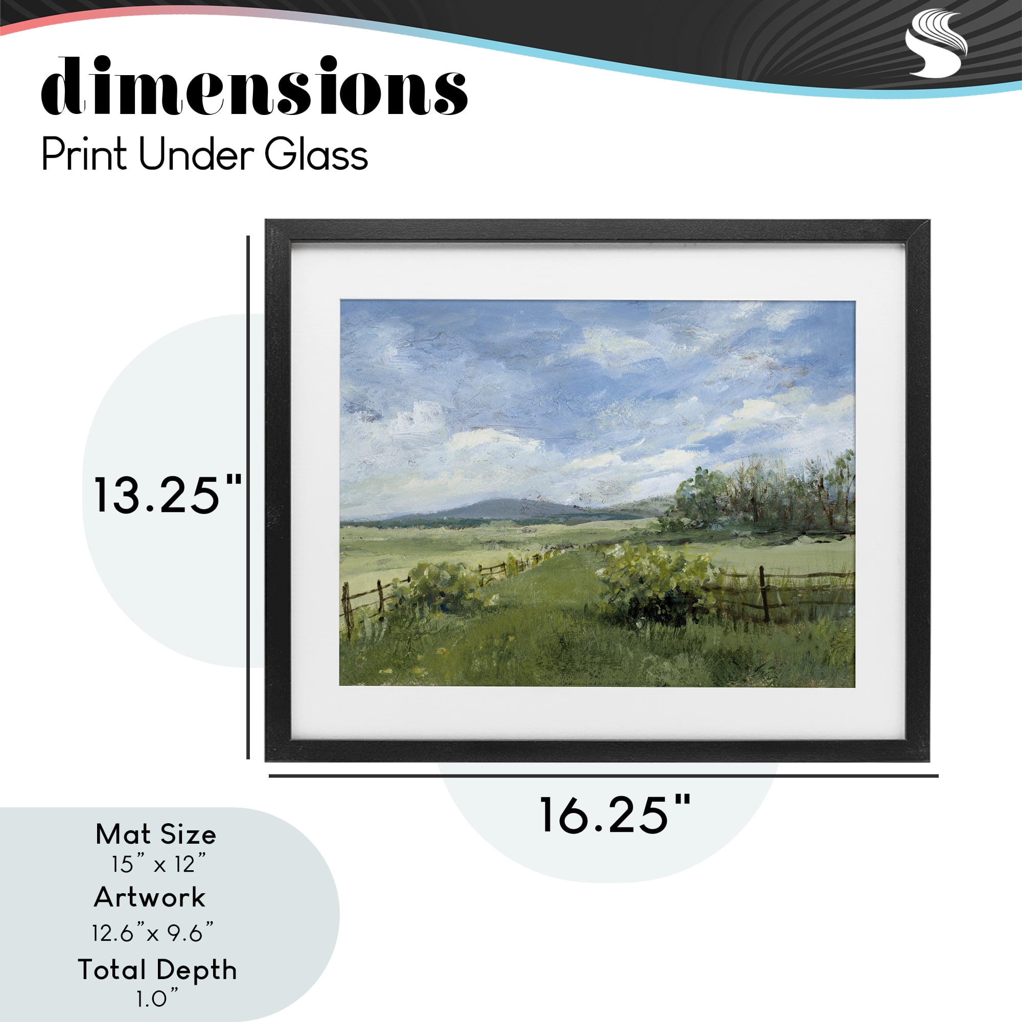 Stupell Industries Thank You Nature Landscape Black Framed Print Under Glass, design by Lanie Loreth