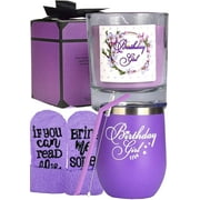 MEANT2TOBE Purple Birthday Gift Box for Women - Unique Birthday Gift Ideas, Happy Birthday Gift Basket, Perfect Gift Packs for Her!