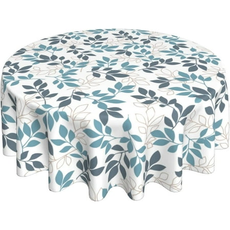 

WISH TREE Colorful Flowers Tablecloth Round Spring Summer Table Cloth Washable Spillproof Wrinkle Free Watercolor Floral Green Leaf Fabric Table Cover for Indoor Outdoor Kitchen Dinning Round Tables
