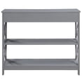 thumbnail image 3 of Convenience Concepts Oxford 1 Drawer Console Table with 2 Open Shelves, Gray, 3 of 5