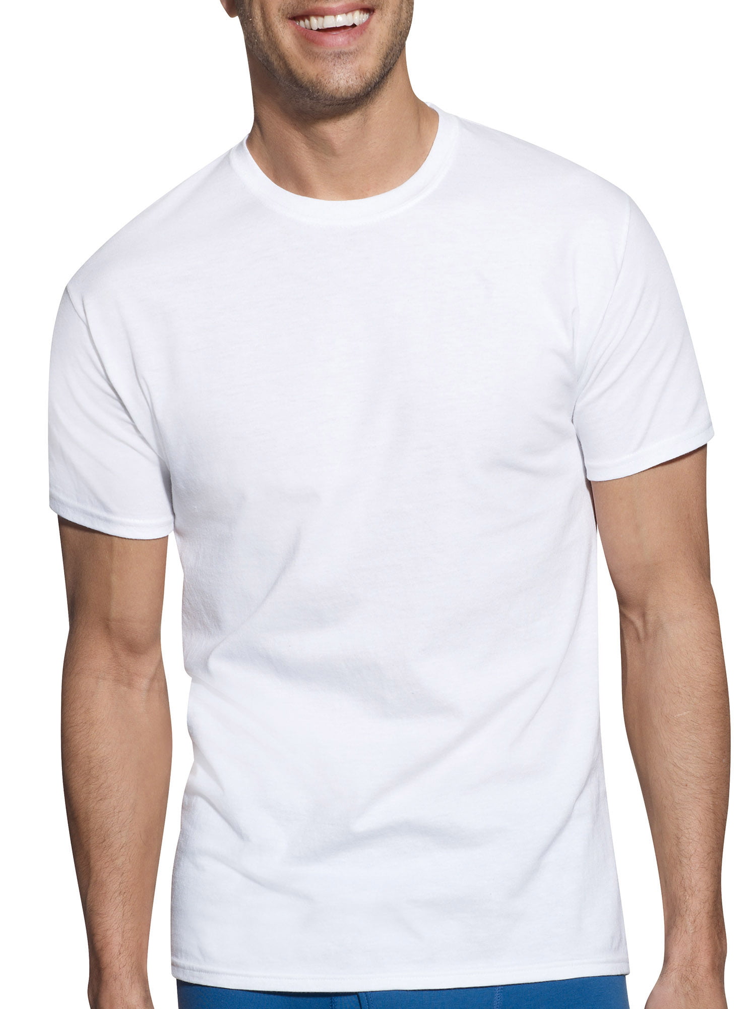 Hanes - Hanes Men's Comfortsoft Tagless T-Shirts, 6 Pack - Walmart.com ...