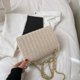 thumbnail image 5 of Bolso Tejido Paja Con Perlas para Mujer Playa Informal Cuadrado Correa Cadena Elegante (S), 5 of 8