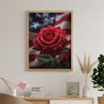 thumbnail image 6 of Diamond Art Kits for Adults, Red Rose Stars Stripes Background 5D Diamond Painting Kits for Adults Beginners, DIY Full Drill Diamond Painting, Gem Art and Crafts 12x16, 6 of 7