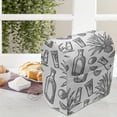 thumbnail image 3 of Agave Stand Mixer Cover, Tropical Plant and Fruit Lime Salt Shot of Tequila Vintage Engraving Sketch, Kitchen Appliance Organizer Bag Cover with Pockets, 5 Quarts, White Charcoal Grey, by Ambesonne, 3 of 4