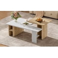 thumbnail image 3 of NEW Set of 2 Nesting Coffee Tables Farmhouse,Rectangle Coffee Table Living Room,Wood Finish Coffee Table Set, Small Coffee Tables, Sofa Side Table for Living Room, 3 of 10