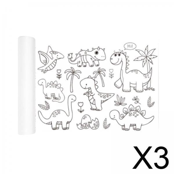 3 Rollos de Dibujo Soledad para Niños Juguetes Educativos Papel de Pintura