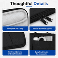 thumbnail image 3 of 14 Inch Laptop Sleeve Case, 13.3-14 inch Protective Computer Cover with Accessories Pocket, Portable Laptop Bag for MacBook HP Dell ASUS Lenovo, Black, 3 of 7
