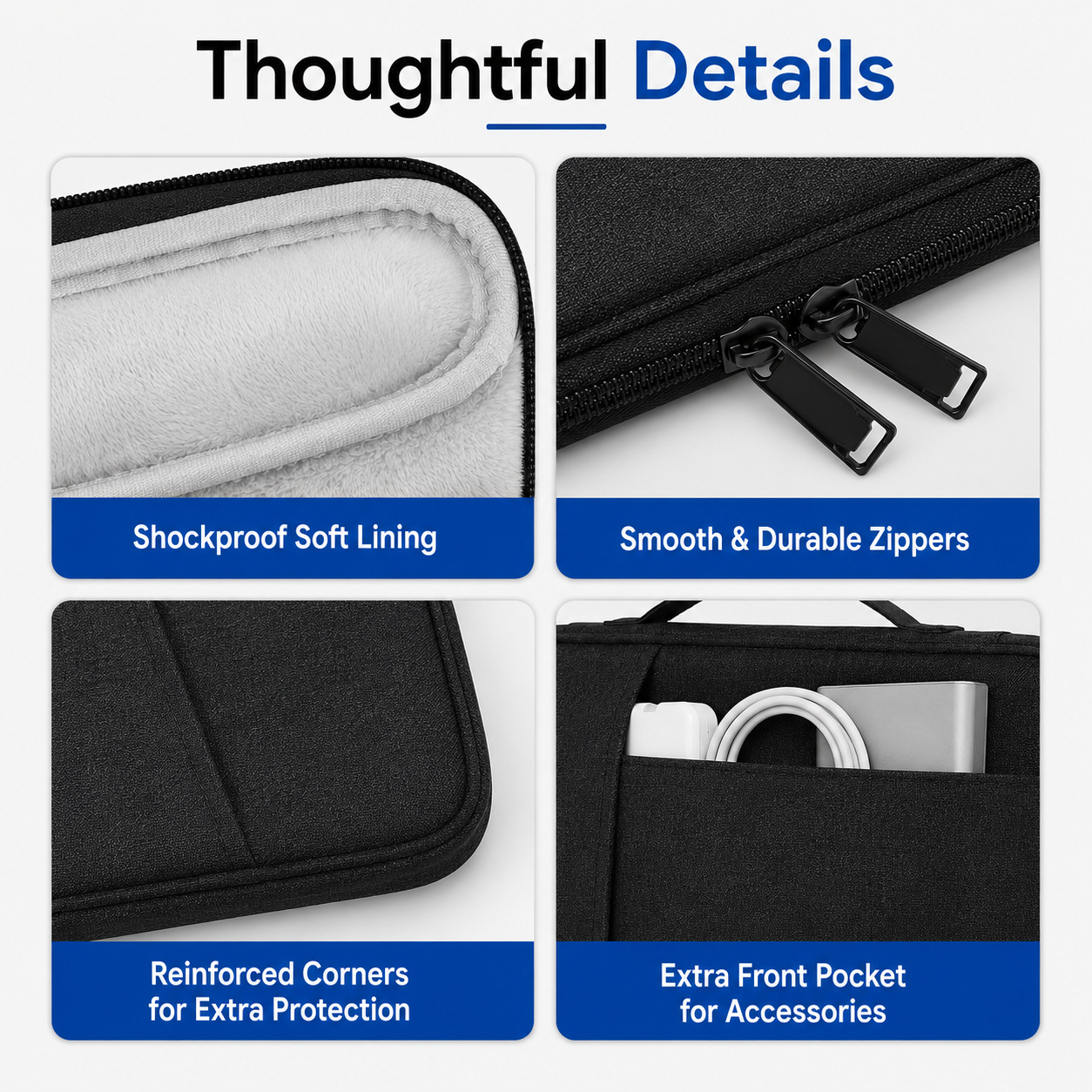 ETEPEHI 14 Inch Laptop Sleeve Case with Pockets photo 3