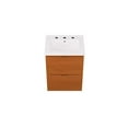 thumbnail image 4 of Wall Mount Sink Vanity Cabinet, Cherry White, Wood, Hotel Bedroom Bathroom, Modern Contemporary HB34103, 4 of 9