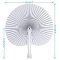 thumbnail image 4 of 48 Éventails en Papier Pliants Blancs pour Mariage/fête (1 Couleur : Forme Ronde), 4 of 8