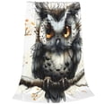 thumbnail image 2 of Honeii Whimsical Owl On Branch Print Fleece Blanket - Throw Blanket for Bed, Sofa, Couch, Camping, and Travel , Microplush Ultra Soft Warm Blanket-50"x40", 2 of 7