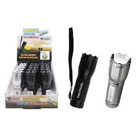 Diamond Visions 08-2107 Tactical COB LED Flashlight 200 Lumens in Assorted Colors 2 Flashlights