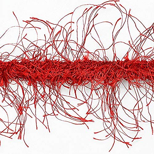 Expo International Pippa Eyelash Fringe Trim, 10 yd., Red