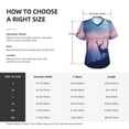 thumbnail image 4 of Honeii Night Sky Elk Print Women's Classic V-Neck T-Shirt,Womens Fashion Tops,Stylish Everyday Top for Women, Casual Summer Spring Outfits Clothes-3X-Large, 4 of 5