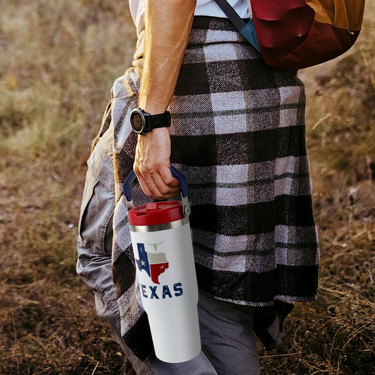 COOK WITH COLOR 30oz Texas Longhorn Stainless Steel Tumbler