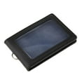 thumbnail image 1 of Vertical Double Card Reusable ID Badge Holder Exhibition Leather Card Holder Black, 1 of 4