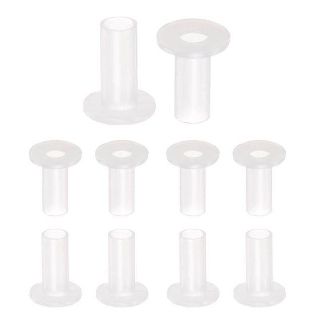 Rodamientos de manga con brida Uxcell, bujes de plástico de nailon, blancos, 8x10x25mm, 10 piezas