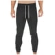 thumbnail image 1 of Pantalones largos para hombre con cordón, cintura elástica, múltiples bolsillos, pantalones casuales para hombre, 1 of 6