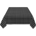 thumbnail image 6 of Rectangle Tablecloth 60x102 Inch, Black White Plaid Rectangle Table Cover Water and Stain Resistant Table Covers Dining Table Cover for Kitchen Dinning Tabletop Outdoor, 6 of 8